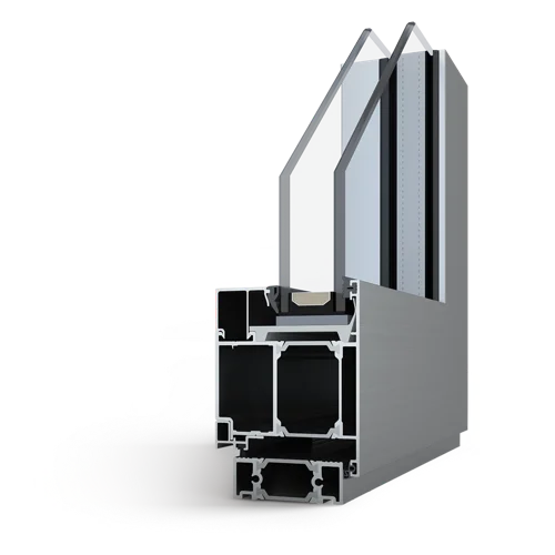 Алюмінієва система LuxThermo W75 у розрізі